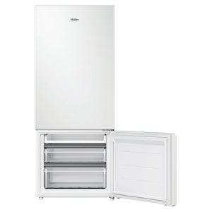 Haier 433L 500 Series Refrigerator Bottom Freezer HRF420BW, Front View With Lower Door Open
