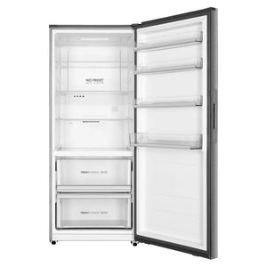 Haier 465L 600 Series Stainless Steel Vertical Refrigerator HRF505VS, Front Open Door View