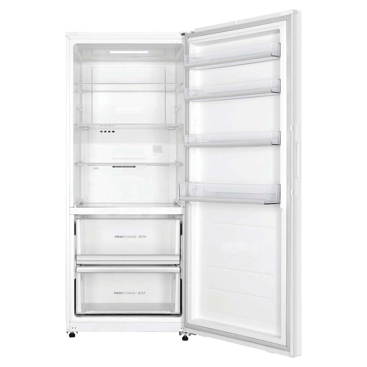 Haier 465L 600 Series White Vertical Refrigerator HRF505VW, Front Open Door View