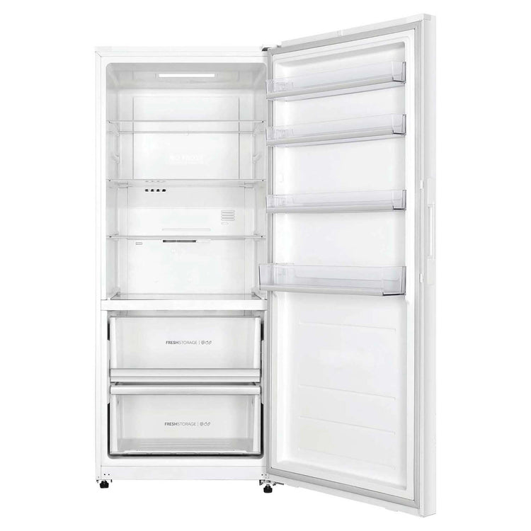 Haier 465L 600 Series White Vertical Refrigerator HRF505VW, Front Open Door View