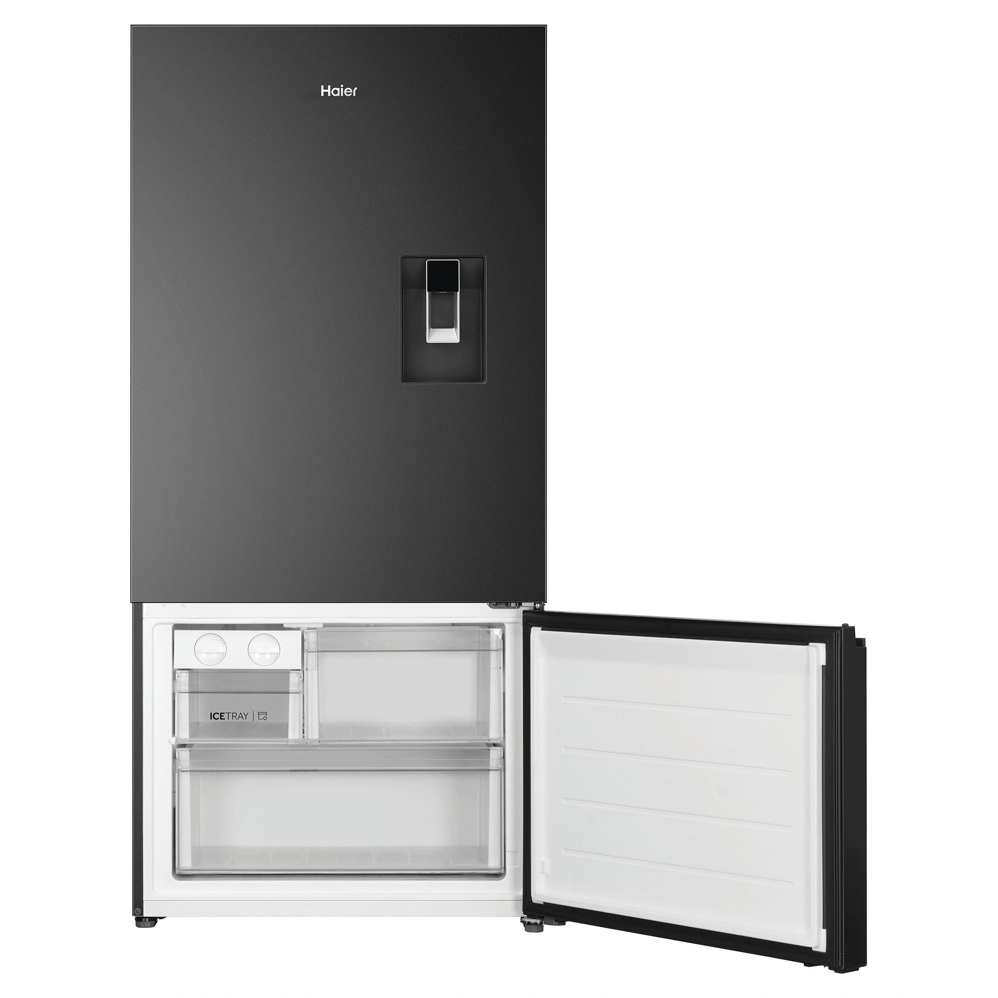 Haier 514L 500 Series Refrigerator Bottom Freezer HRF510BHC, Front View With Bottom Door Open