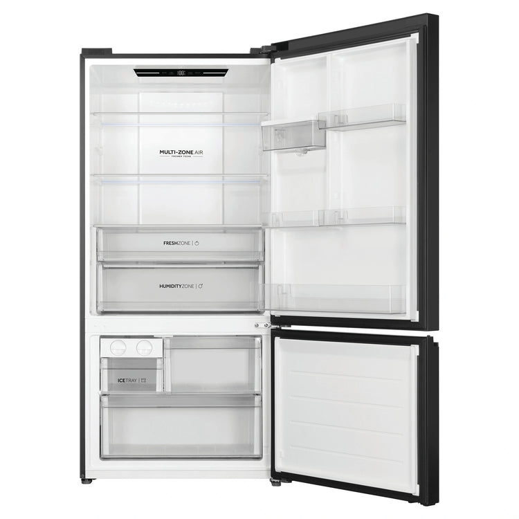 Haier 514L 500 Series Refrigerator Bottom Freezer HRF510BHC, Front View With Door Open
