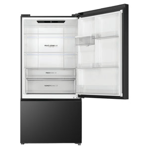 Haier 514L 500 Series Refrigerator Bottom Freezer HRF510BHC, Front View With Top Door Open