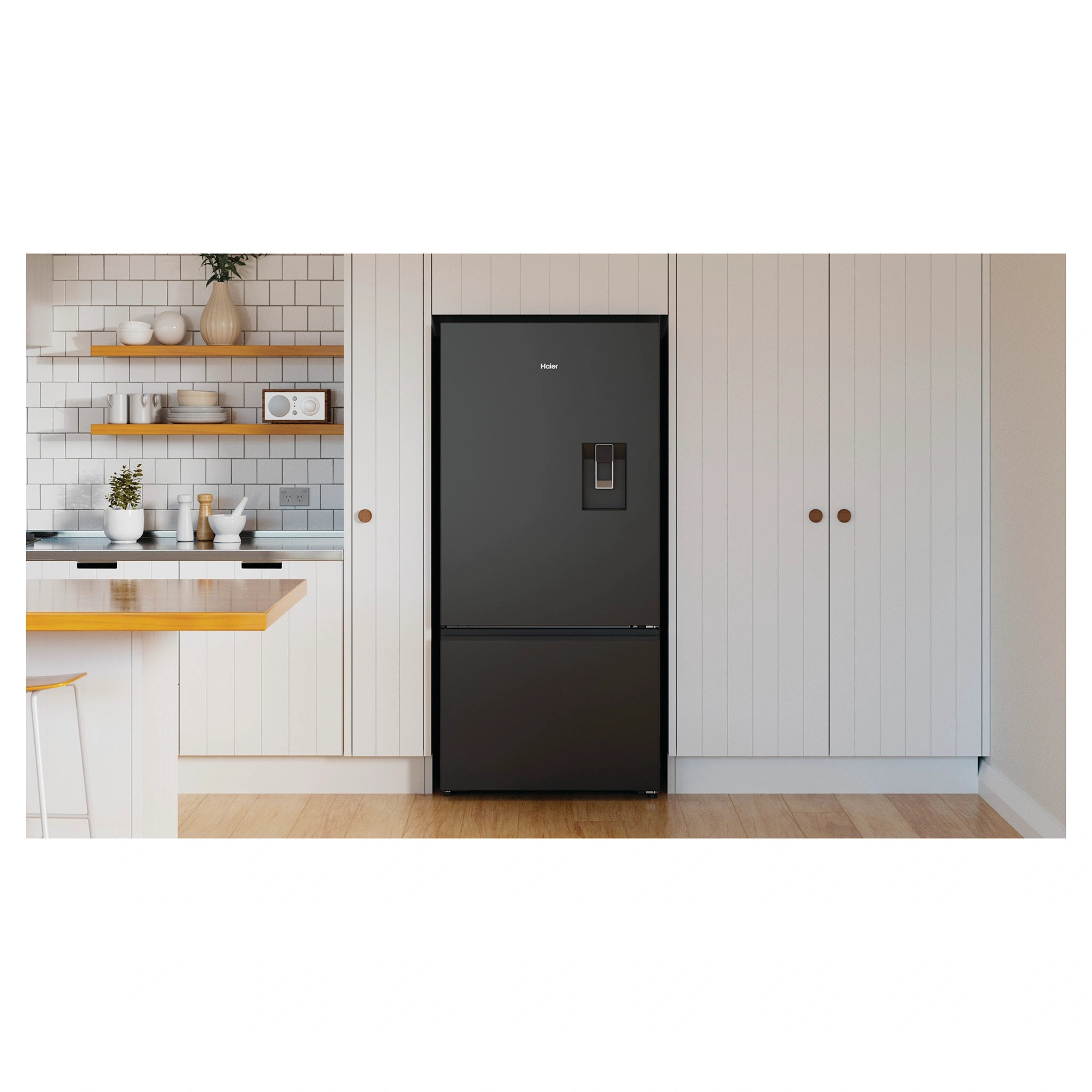 Haier 514L 500 Series Refrigerator Bottom Freezer HRF510BHC, Lifestyle View