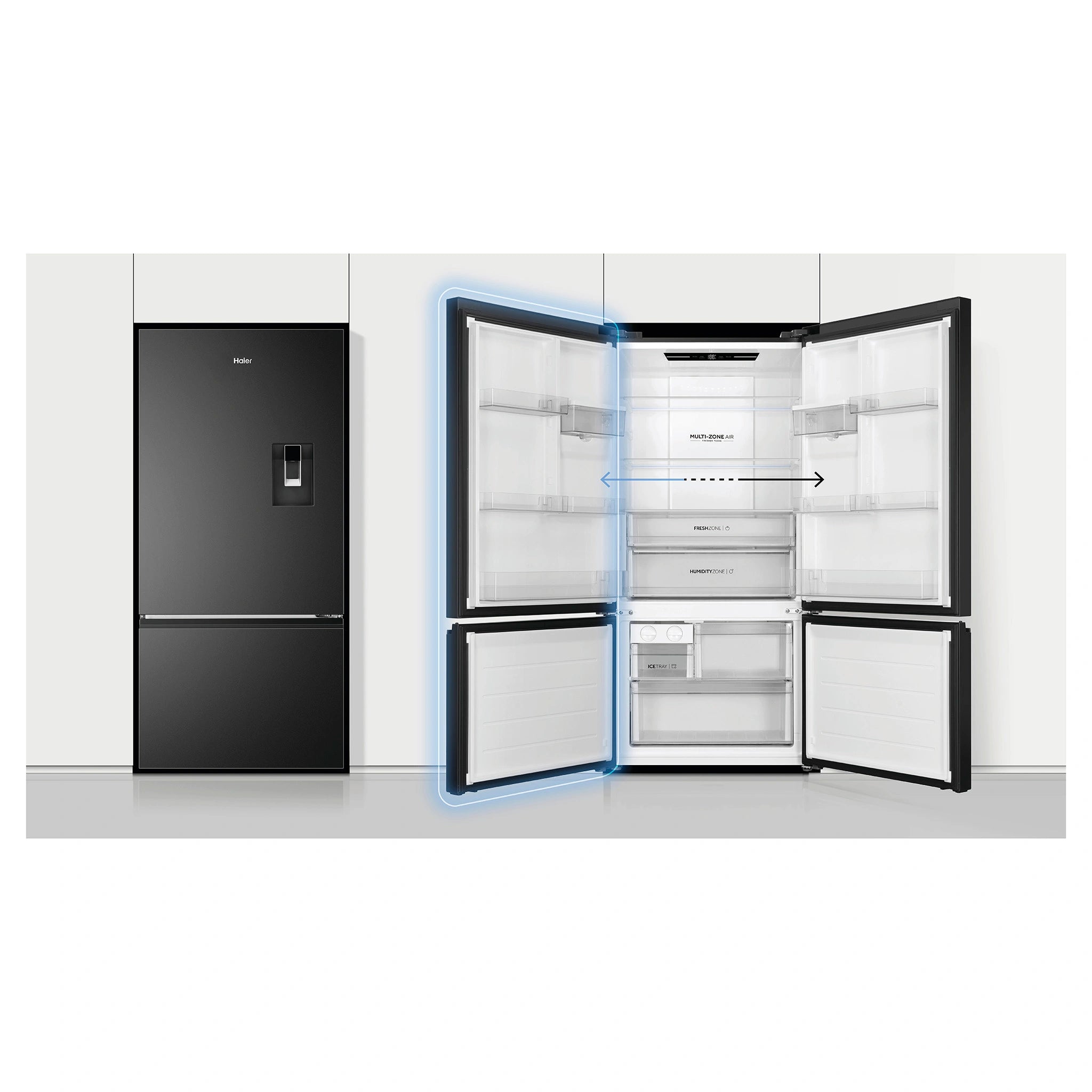 Haier 514L 500 Series Refrigerator Bottom Freezer HRF510BHC, Lifestyle View 2
