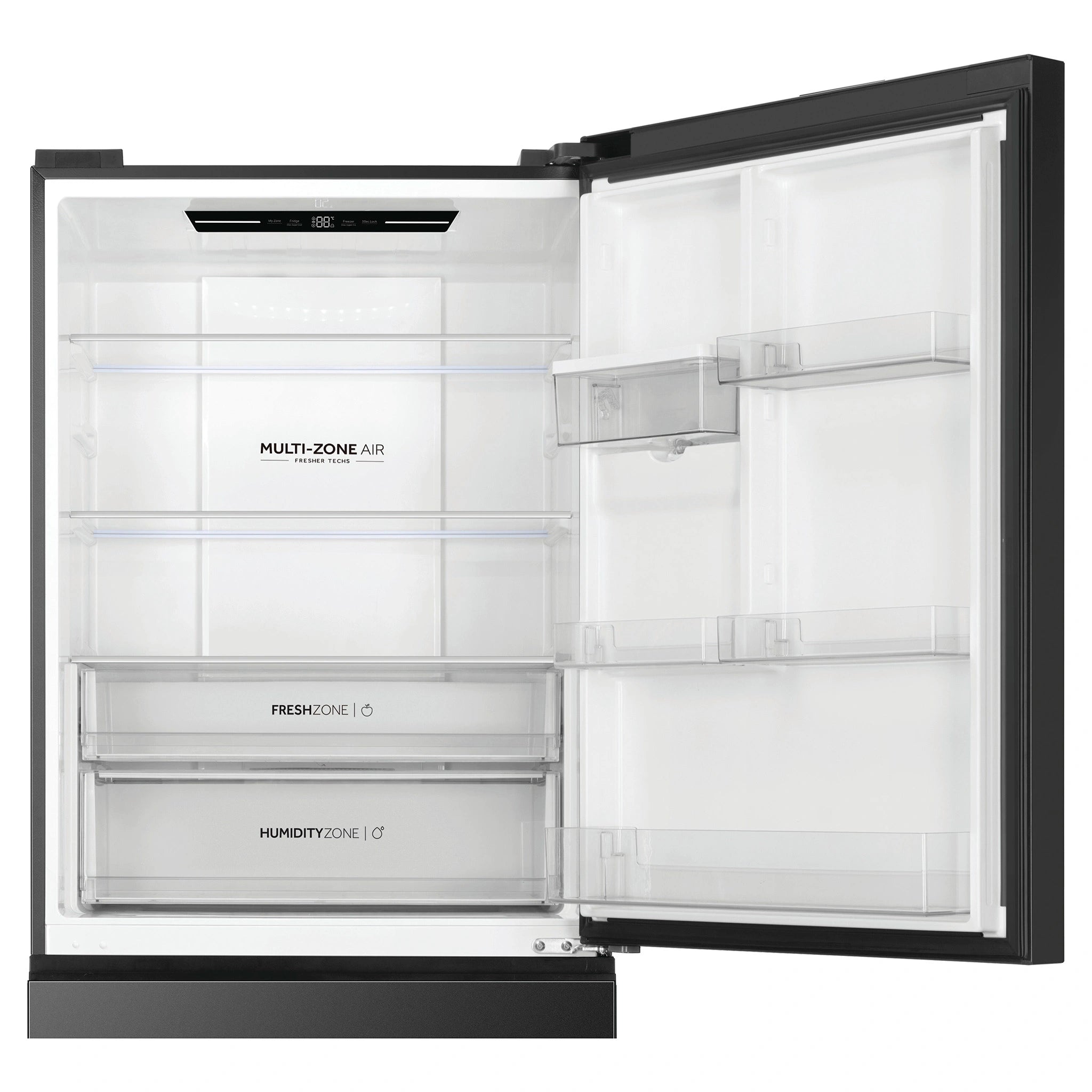 Haier 514L 500 Series Refrigerator Bottom Freezer HRF510BHC, Top Door Open View