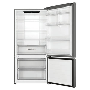 Haier 517L 500 Series Refrigerator Bottom Freezer HRF510BS, Front View With Door Open
