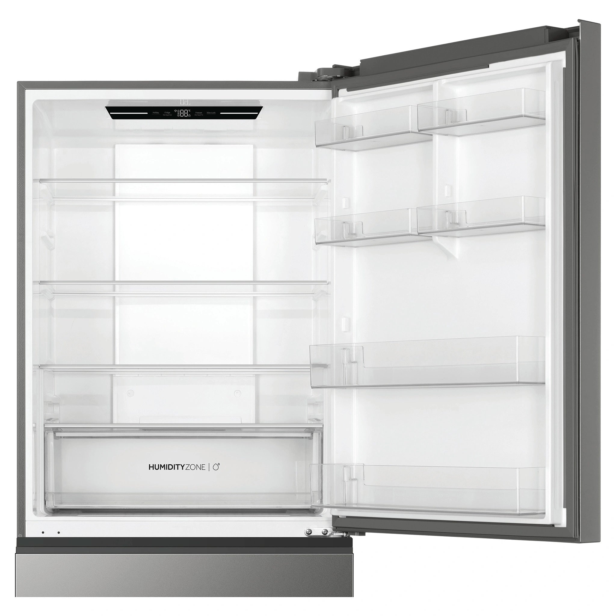 Haier 517L 500 Series Refrigerator Bottom Freezer HRF510BS, Top Door Open View