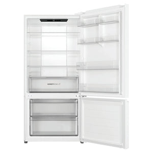Haier 517L 500 Series Refrigerator Bottom Freezer HRF510BW, Front View With Door Open