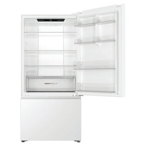 Haier 517L 500 Series Refrigerator Bottom Freezer HRF510BW, Front View With Top Door Open