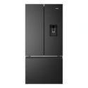 Haier 509L Black French Door Fridge With Water Dispenser HRF510FHC, Front View
