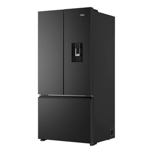 Haier 509L Black French Door Fridge With Water Dispenser HRF510FHC, Left Side View
