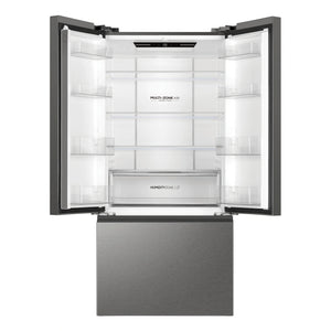 Haier Stainless Steel French Door Fridge With 5-Star Energy Efficiency HRF510FS, Front View With Door Open