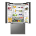 Haier Stainless Steel French Door Fridge With 5-Star Energy Efficiency HRF510FS, Front View With Door Open