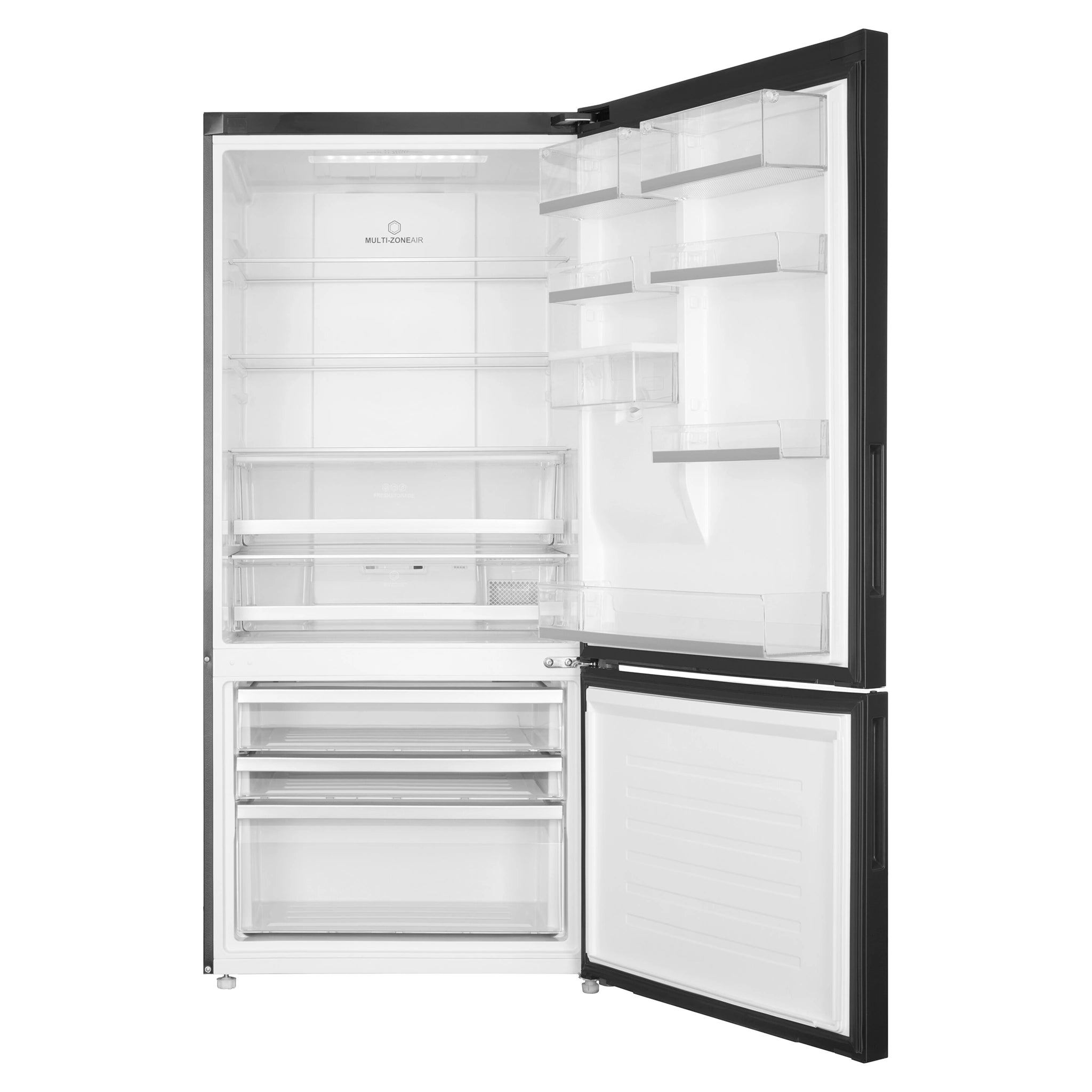 Haier 493L 600 Series Refrigerator Bottom Freezer HRF520BHC, Front View With Door Open