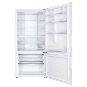 Haier 493L 600 Series Refrigerator Bottom Freezer HRF520BW, Front View With Door Open