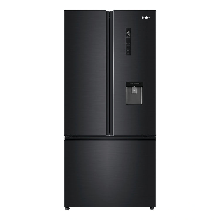 Haier 489L 600 Series Black French Door Refrigerator Freezer HRF520FHC, Front View