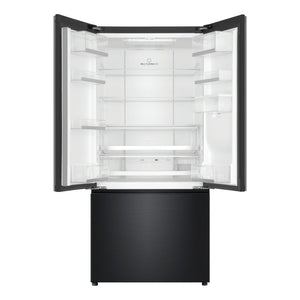 Haier 489L 600 Series Black French Door Refrigerator Freezer HRF520FHC, Front View With Door Open