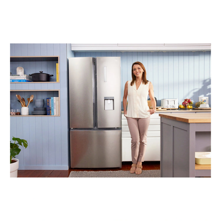 Haier 489L 600 Series Stainless Steel French Door Refrigerator Freezer HRF520FHS, Life Style