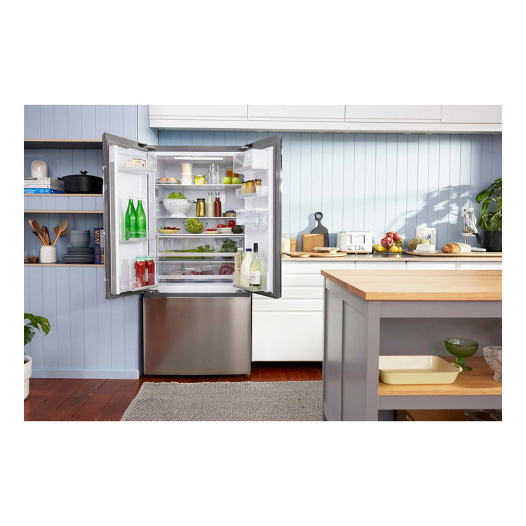 Haier 489L 600 Series Stainless Steel French Door Refrigerator Freezer HRF520FHS, Life Style