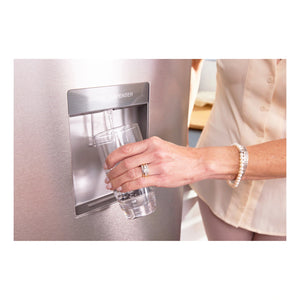 Haier 489L 600 Series Stainless Steel French Door Refrigerator Freezer HRF520FHS, Water Dispenser View