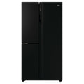 Haier 574L Black Three Door Side by Side Refrigerator HRF575XC, Front View