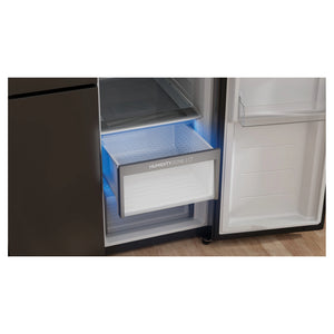Haier 574L Black Three Door Side by Side Refrigerator HRF575XC, Humidity Control View