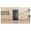 Haier HRF575XC 574L Black Three Door Side by Side Refrigerator