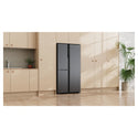 Haier HRF575XC 574L Black Three Door Side by Side Refrigerator