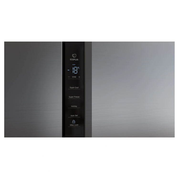 Haier 574L Black Three Door Side by Side Refrigerator HRF575XC, Temperature Control View