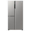 Haier 574L S+ Satina Silver Three Door Side by Side Refrigerator HRF575XS, Front View