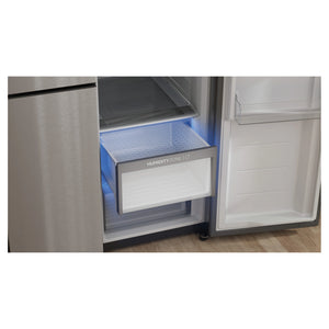 Haier 574L S+ Satina Silver Three Door Side by Side Refrigerator HRF575XS, Humidity Control View