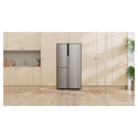 Haier HRF575XS 574L S+ Satina Silver Three Door Side by Side Refrigerator