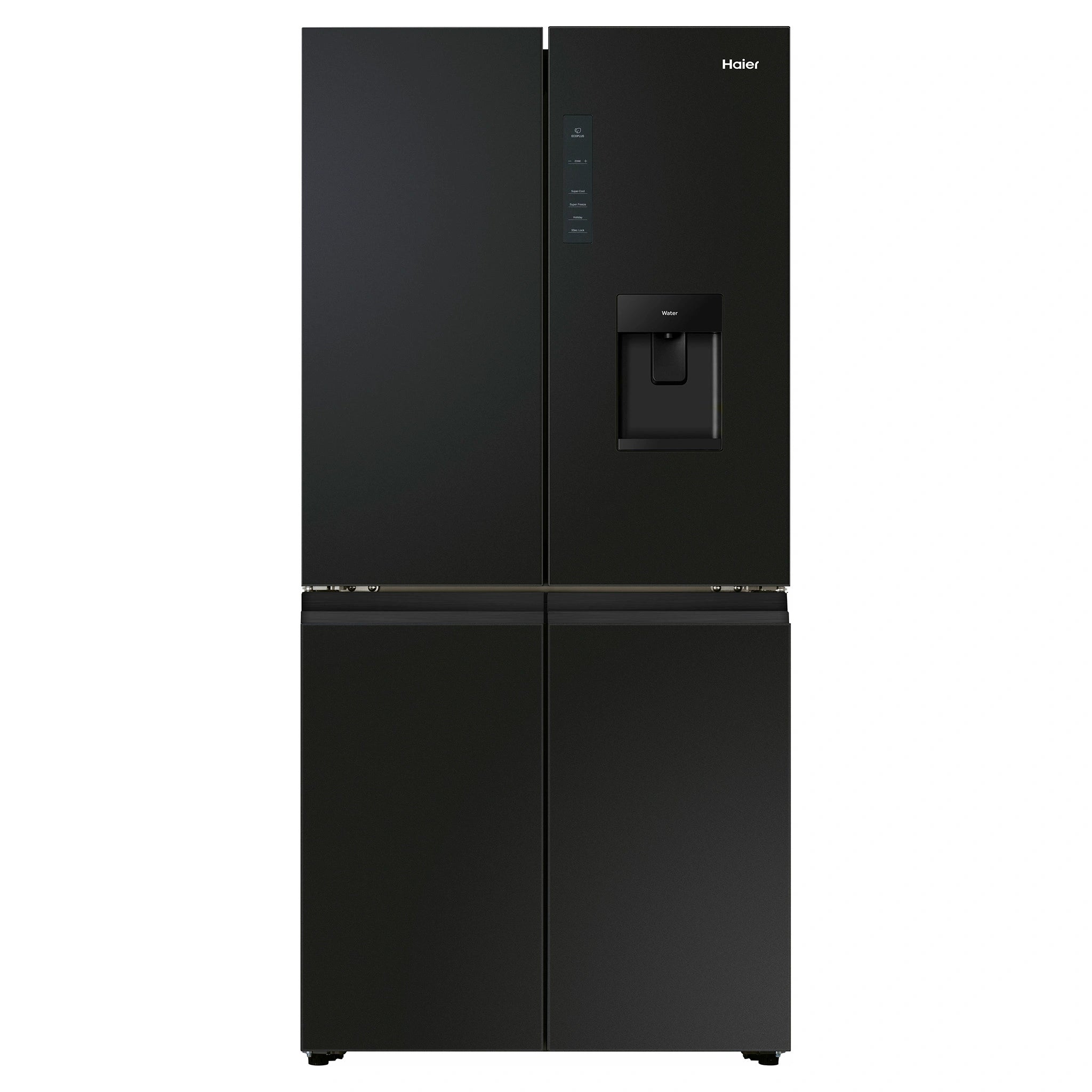 Haier 508L Black Quad Door Fridge HRF580YHC, Front View