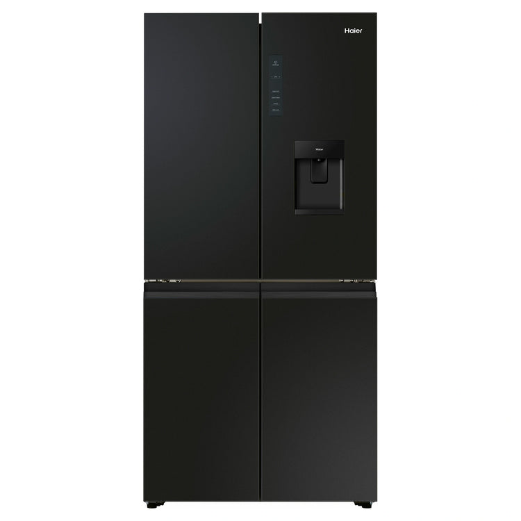 Haier 508L Black Quad Door Fridge HRF580YHC, Front View