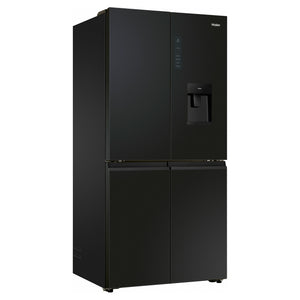Haier 508L Black Quad Door Fridge HRF580YHC, Left Side View