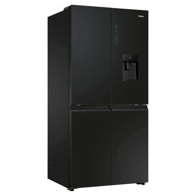 Haier 508L Black Quad Door Fridge HRF580YHC, Left Side View