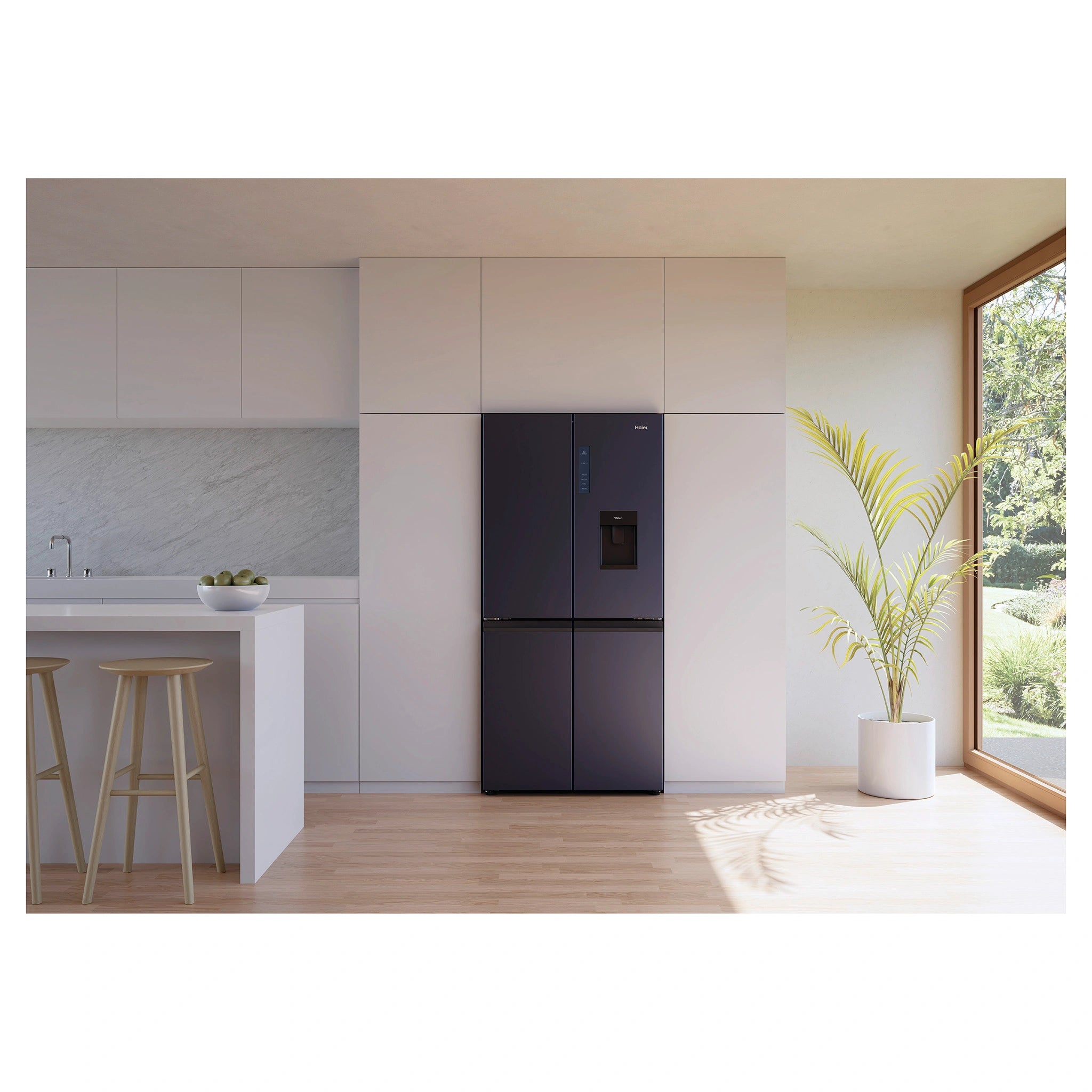 Haier 508L Black Quad Door Fridge HRF580YHC, Lifestyle View 3