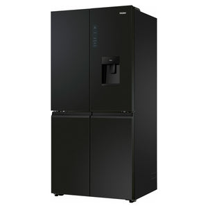 Haier 508L Black Quad Door Fridge HRF580YHC, Right Side View