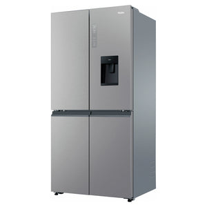 Haier 508L Silver Quad Door Fridge HRF580YHS, Left Side View