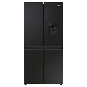 Haier 507L Stainless Steel Quad Door Fridge with Ice & Water Dispenser HRF580YPC, Front View