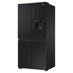Haier 507L Stainless Steel Quad Door Fridge with Ice & Water Dispenser HRF580YPC, Left Side View