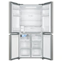 Haier 507L Black Quad Door Fridge with Ice & Water Dispenser HRF580YPS, Front View With Double Door Open View
