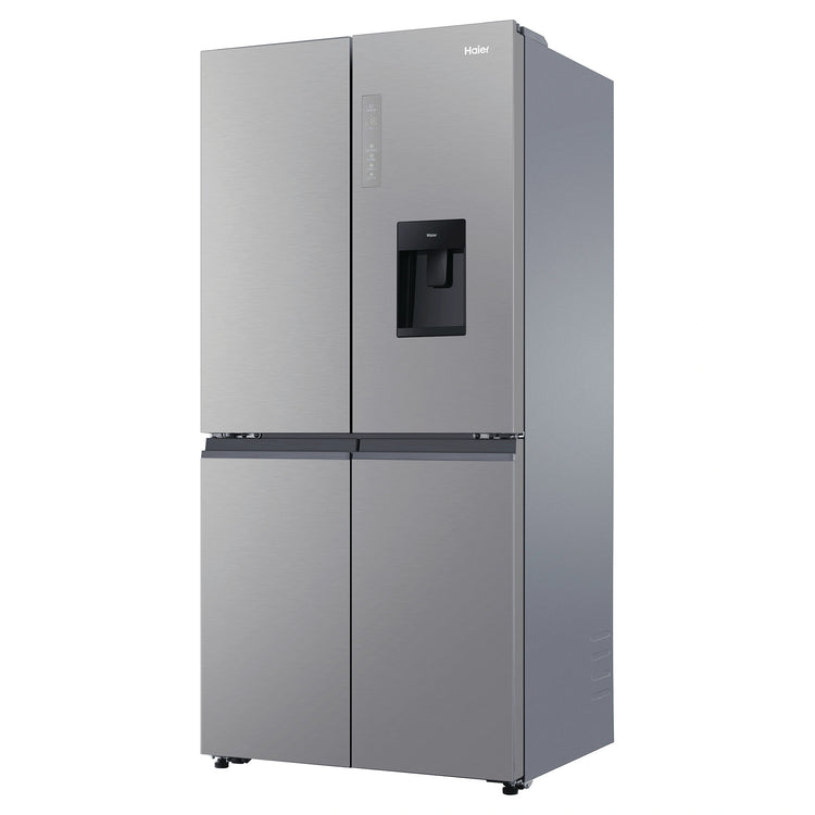 Haier 507L Black Quad Door Fridge with Ice & Water Dispenser HRF580YPS, Left Side View
