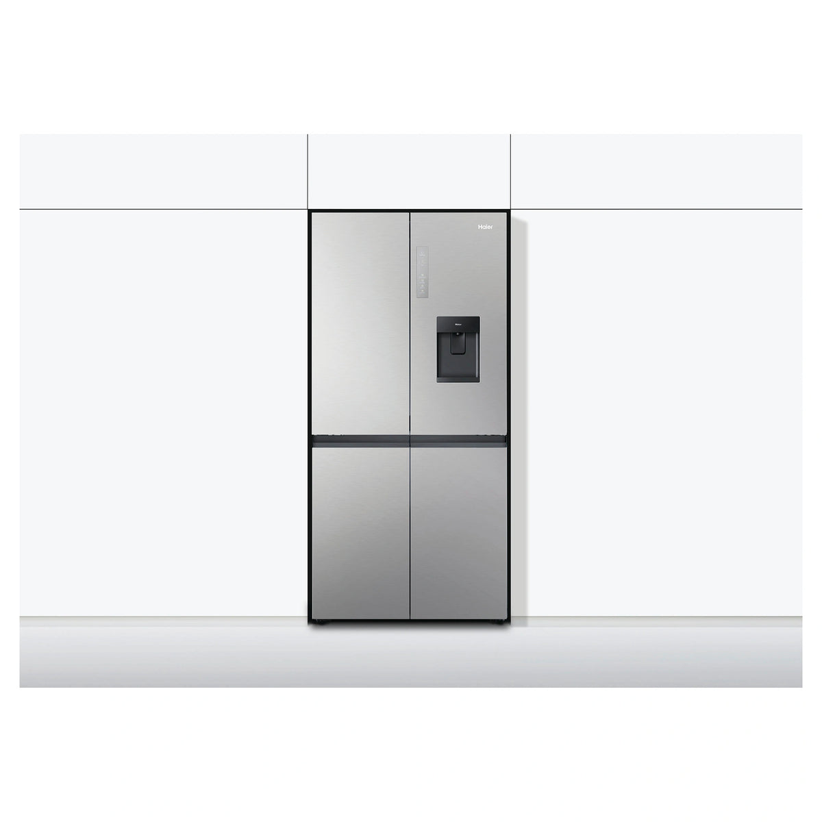 Haier 507L Black Quad Door Fridge with Ice & Water Dispenser HRF580YPS, Lifestyle View