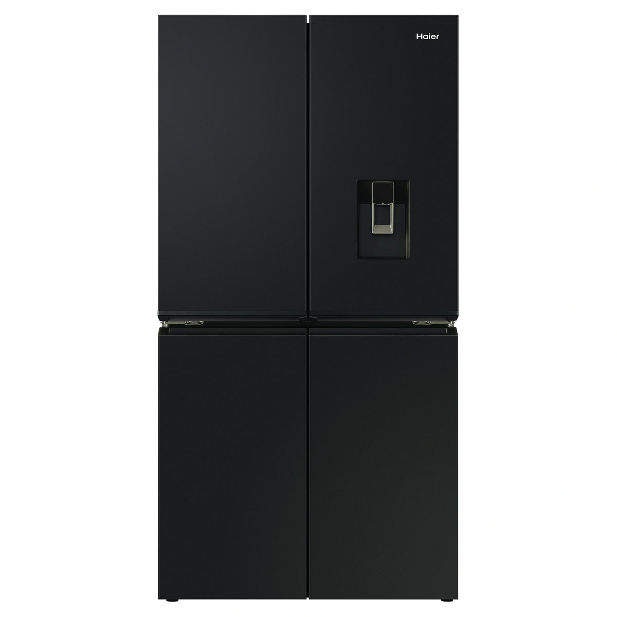 Haier 623L 600 Series Black Quad Door Refrigerator Freezer HRF680YPC, Front View