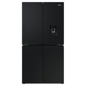 Haier 623L 600 Series Black Quad Door Refrigerator Freezer HRF680YPC, Front View