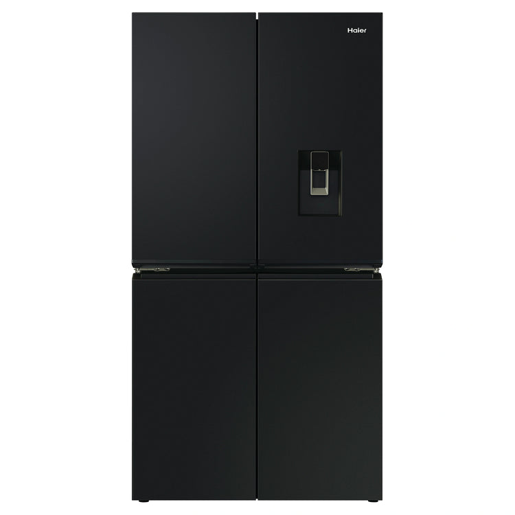 Haier 623L 600 Series Black Quad Door Refrigerator Freezer HRF680YPC, Front View