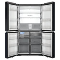 Haier 623L 600 Series Black Quad Door Refrigerator Freezer HRF680YPC, Front View With Double Door Open View