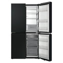 Haier 623L 600 Series Black Quad Door Refrigerator Freezer HRF680YPC, Front View With Right Side Double Door Open View